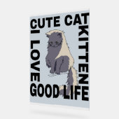 Schattigee kat goed leven acryl bord (Hoek)