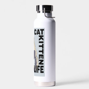 Schattigee kat goed leven waterfles