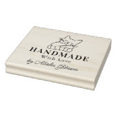 Schattigee Kat Handgemaakt met liefde, Grote Rubbe Rubberstempel (Stempel)