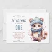 Schattigee Kat Herfst Winter Aangepaste Verjaardag Kaart (Voorkant)