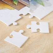 Schattigee kat in bloemenvenster legpuzzel (Zijkant)