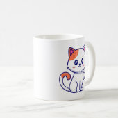 Schattigee kat in de liefde teken Hand-57577 Koffiemok (Voorkant rechts)