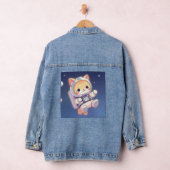 Schattigee kat in de ruimte denim jacket (Hangar)