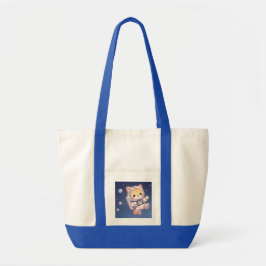 Schattigee kat in de ruimte tote bag