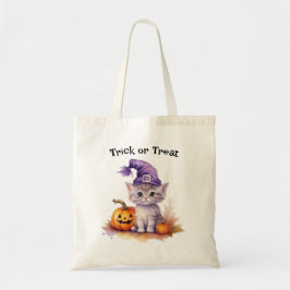 Schattigee kat in het Pet van de heks Halloween Tr Tote Bag