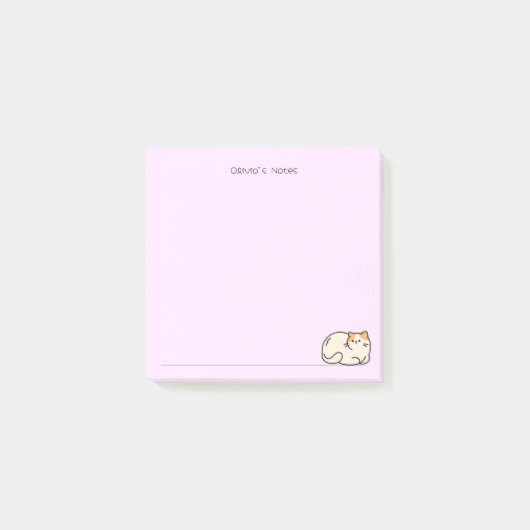 Schattigee kat kat kleurrijke gradiënt Gepersonali Post-it® Notes (Voorkant)