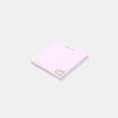 Schattigee kat kat kleurrijke gradiënt Gepersonali Post-it® Notes (Schuin)