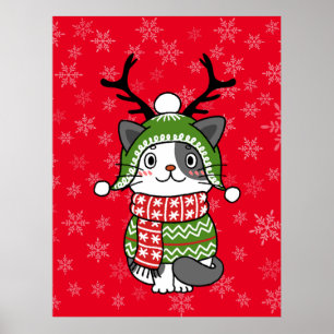 Schattigee kat kerst kous stuffers Galore Poster