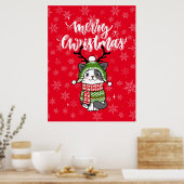 Schattigee kat kerst kous stuffers Galore Poster (Keuken)