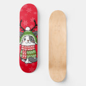 Schattigee kat kerst kous stuffers Galore Skateboard (Voorkant)