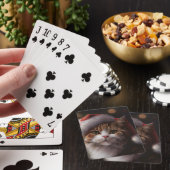 SCHATTIGEE KAT KERSTMIS SPEELKAARTEN (Insitu)