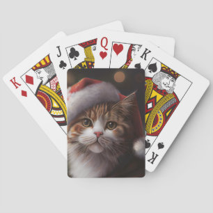 SCHATTIGEE KAT KERSTMIS SPEELKAARTEN