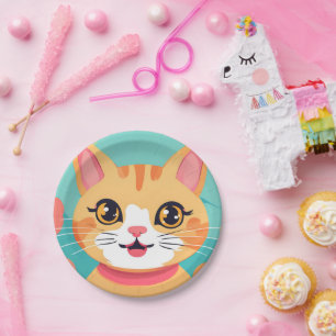 Schattigee kat Kitten huisdieren Verjaardagsfeest  Papieren Bordje