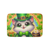 Schattigee kat/kitten Saint Patrick's Day Badmat (Voorkant)