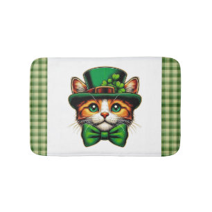Schattigee kat/kitten Saint Patrick's Day Badmat