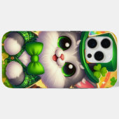 Schattigee kat/kitten Saint Patrick's Day Case-Mate iPhone Case (Achterkant (horizontaal))