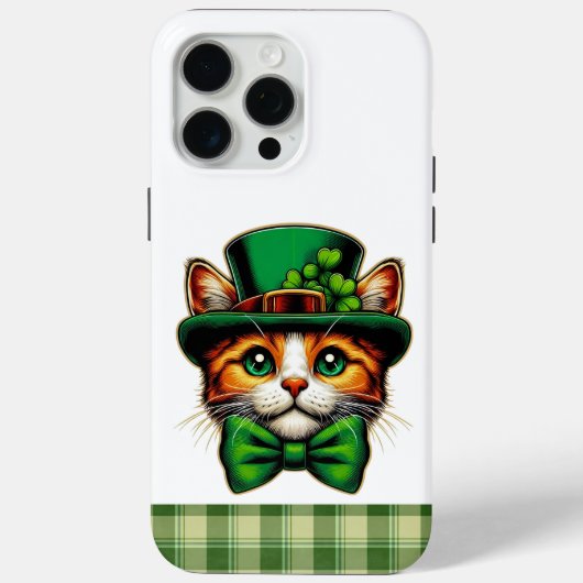 Schattigee kat/kitten Saint Patrick's Day Case-Mate iPhone Case (Achterkant)