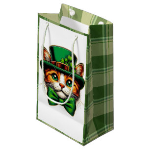 Schattigee kat/kitten Saint Patrick's Day Klein Cadeauzakje
