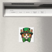 Schattigee kat/kitten Saint Patrick's Day Magneet (Insitu (Vaatwasser))