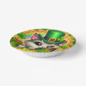 Schattigee kat/kitten Saint Patrick's Day Papieren Kommen (Gebogen)