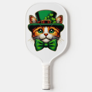 Schattigee kat/kitten Saint Patrick's Day Pickleball Paddle