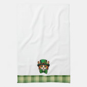 Schattigee kat/kitten Saint Patrick's Day Theedoek (Verticaal)