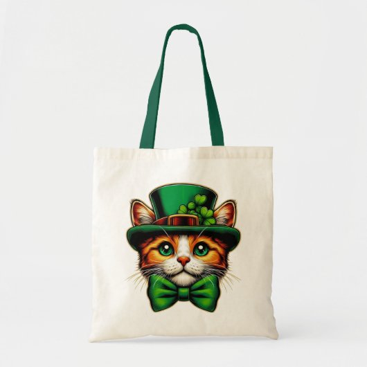 Schattigee kat/kitten Saint Patrick's Day Tote Bag (Voorkant)
