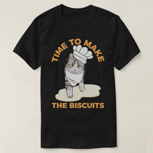 Schattigee kat Kneden Biscuits Making Stretching K T-shirt (Design voorkant)