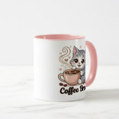 Schattigee kat - koffiepauze - mok (Voorkant rechts)