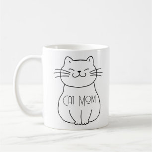 Schattigee kat mam lachende kat Cartoon Koffiemok