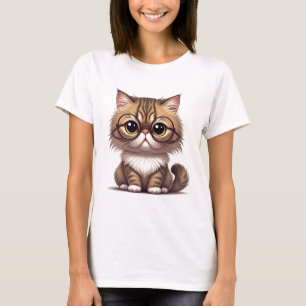 Schattigee kat met bril T-shirt