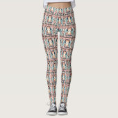 Schattigee kat met hoofdtelefoon Kawaii Music Love Leggings (Voorkant)