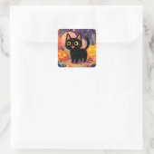 Schattigee kat met Jack-o’-Lanterns - Sticker Blad (Tas)