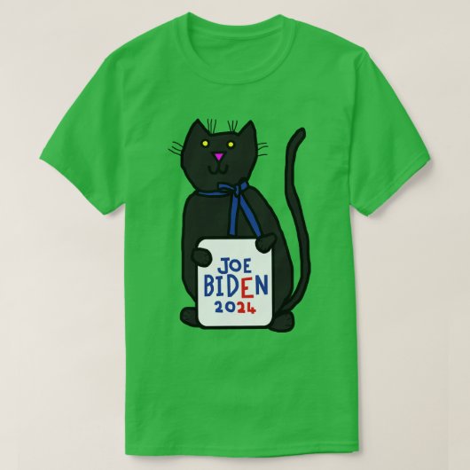 Schattigee Kat met Joe 2024 Teken T-shirt (Design voorkant)