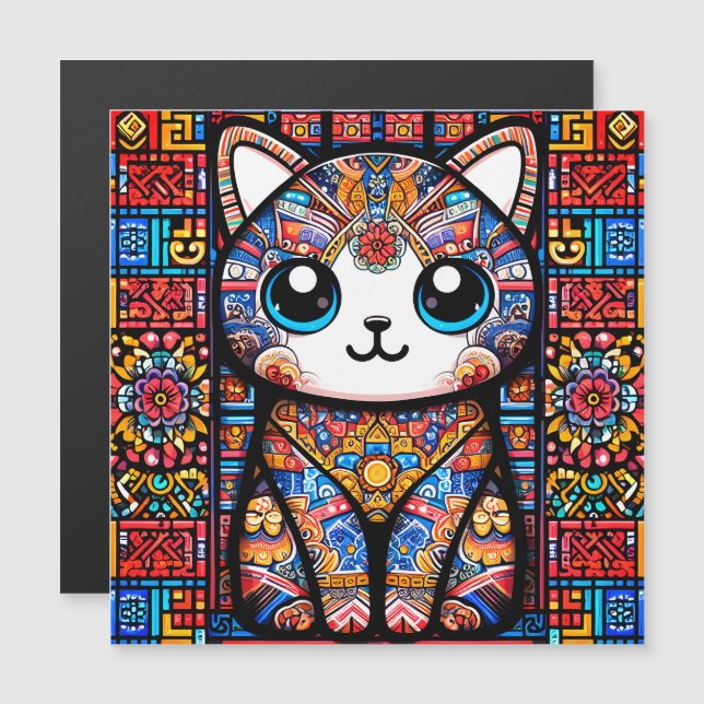 Schattigee kat met traditionele patrooncharme (Voorkant / Achterkant)