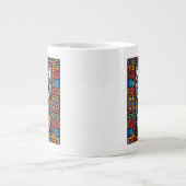 Schattigee kat met traditionele patrooncharme extra grote beker (Voorkant)