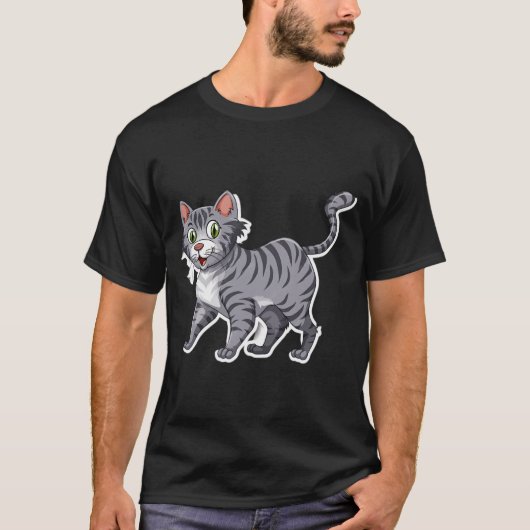 Schattigee kat, mooie kat, tater tot kat, t-shirt (Voorkant)