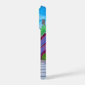 Schattigee kat op avontuur iPhone hoesje (Linkerkant)