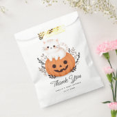 Schattigee kat op pompoen Baby shower dank u Bedankzakje (Gezegeld)
