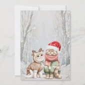 Schattigee Kat Paar Kerst Kaarten (Achterkant)