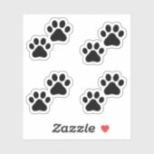 Schattigee kat prints hond prints dierenpootafdruk sticker (Vel)