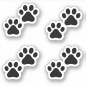 Schattigee kat prints hond prints dierenpootafdruk sticker (Voorkant)
