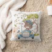  Schattigee Kat Rijdende Auto Naam Baby Boy Kussen (Deken)