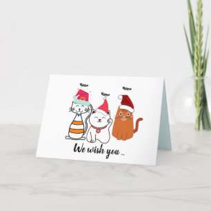 Schattigee kat stamboom kerst feestdagen kaart