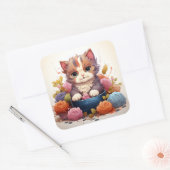 Schattigee kat  sticker (Envelop)