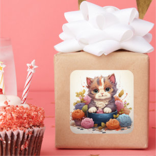 Schattigee kat sticker