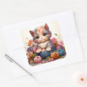 Schattigee kat  sticker (Envelop)