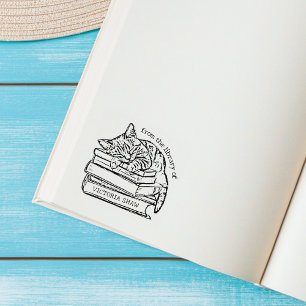 Schattigee kat uit de bibliotheek van Bladwijzer Rubberstempel
