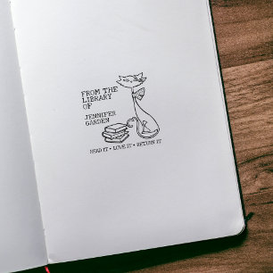 Schattigee kat uit de bibliotheek van 	rubberstempel