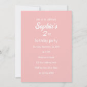 Schattigee kat viering verjaardagsuitnodiging Kaar Kaart (Achterkant)